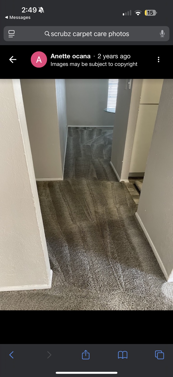 Cleaned carpeted hallway